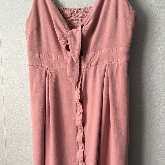 Button Front Midi Dress Womens 2X Smocked Fairy Cottagecore Soft Girl Romantic - Picture 3 of 15